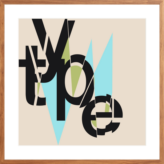 Framed Art, Abstract Typography 1