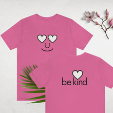 Load image into Gallery viewer, Pink Shirt Day “Be Kind” graphic T-Shirt for Anti Bullying campaign or Valentine&#39;s Day with a positive message