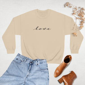 Valentines Day Sweatshirt, Cozy Love Sweatshirt, Unisex Valentines Day Sweater, Couples Love Shirt, Script Font Boho Sweater