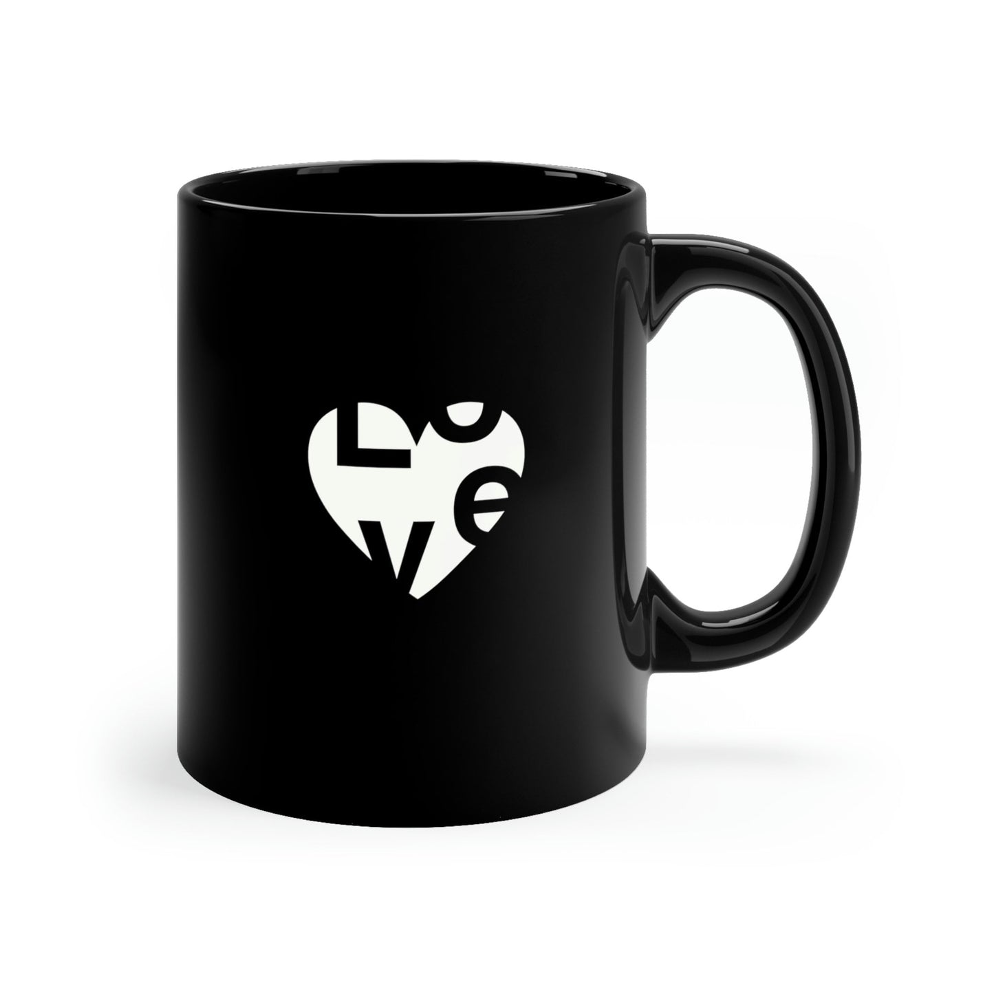 Black Ceramic 'Love' Mug